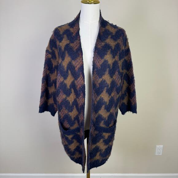 Lucky Brand Iona Open Fuzzy Wool Cardigan Sweater US Women’s XS - Picture 2 of 9